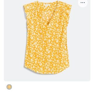 Yellow Floral Women's Top